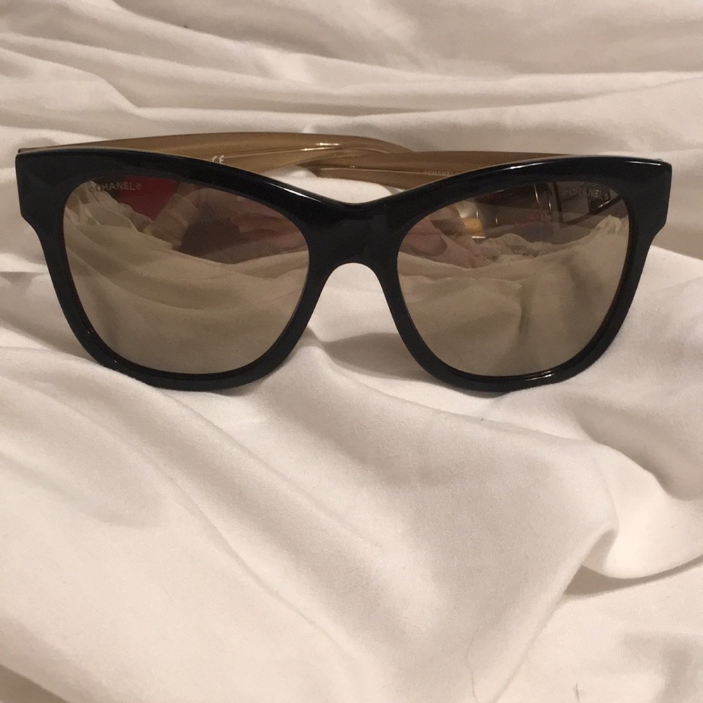 Chanel 5380 sunglasses. Gold
